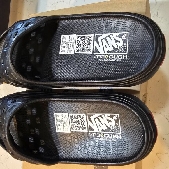 VANS Slide On VR3CUSH VN000BCCBLK Black Mens 10 Womens 11 Slipper SLIDE NEW - Picture 6 of 9